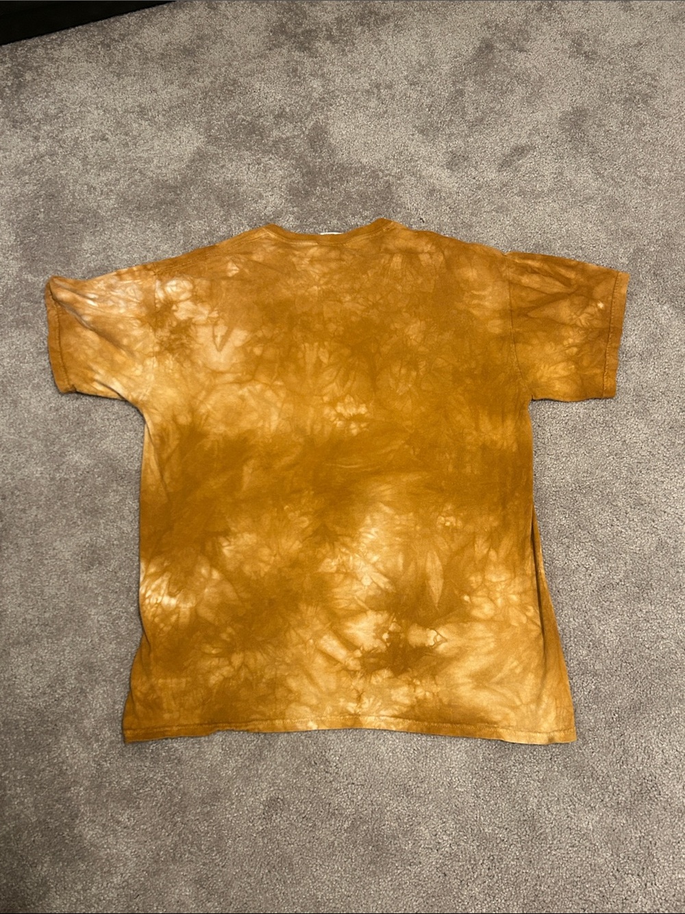 Tie-Dye Buffalo Graphic Tee - Mustard Brown - Picture 3 of 3